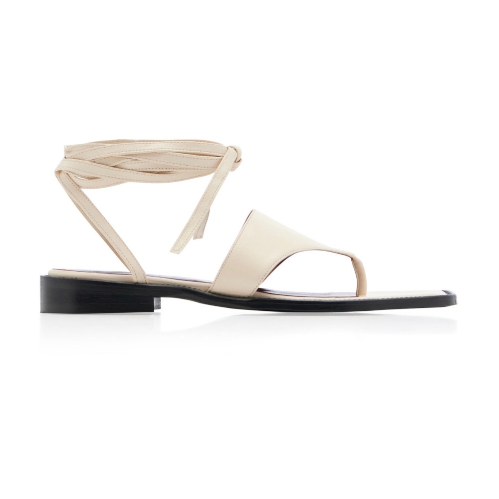 Staud alexandre brand new white leather lace up sandal size 35